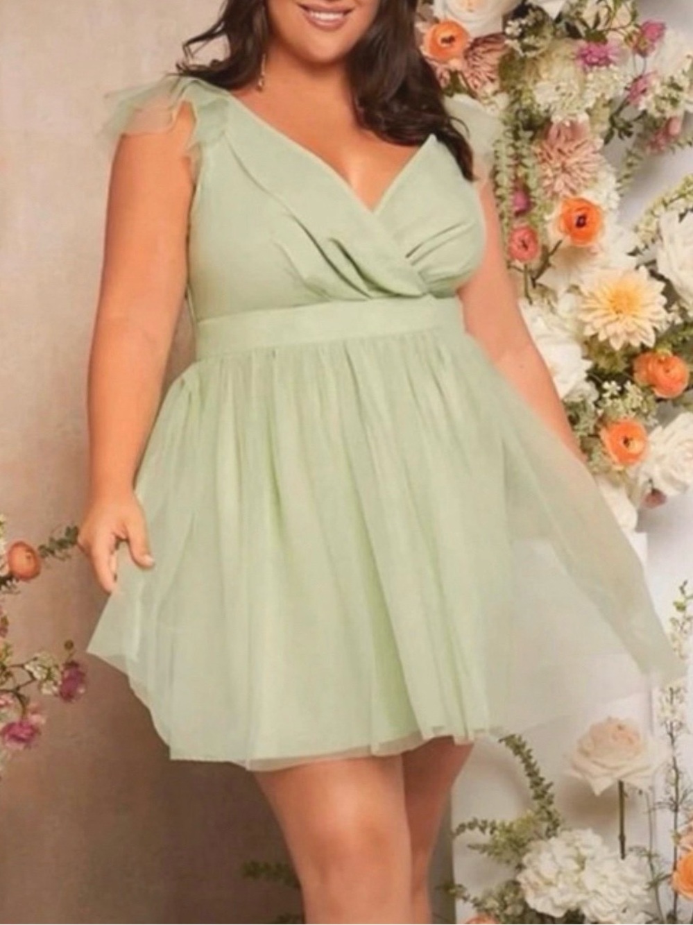 SHEIN Sage Green Curve Dress